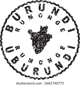 Burundi Rumonge Redondo Projeto de Mapa de Selo