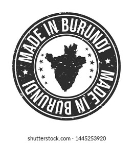 Burundi Symbol. Silhouette Icon Map. Design Grunge Vector. Product Export Seal.
