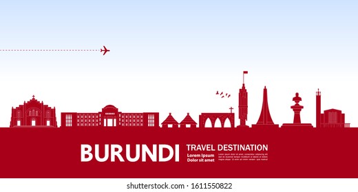 Burundi travel destination grand vector illustration. 