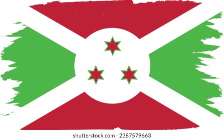 The Burundian flag in vector illustration