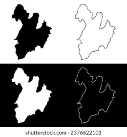 Bururi province map, administrative division of Burundi.