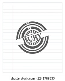 Bury draw (pencil strokes). Vector Illustration. Detailed. 