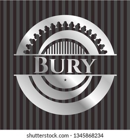 Bury silver shiny badge