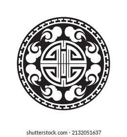 Buryat Mongolian traditional ornament vector illustration