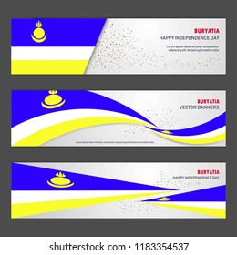 Buryatia independence day abstract background design banner and flyer, postcard, landscape, celebration vector illustration