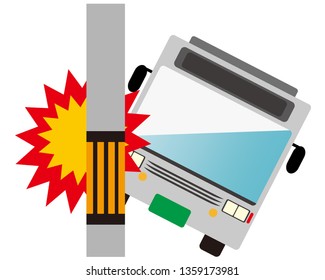 bus accident  icon vector illustration