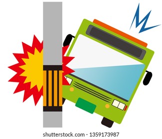 bus accident  icon vector illustration