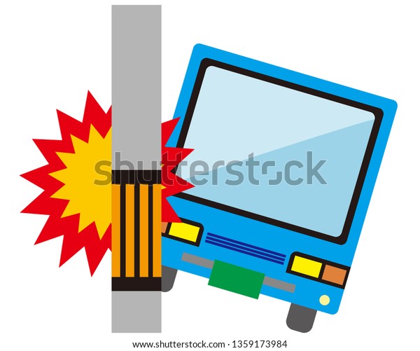 bus accident  icon\
vector illustration
