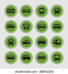 bus auto icon set