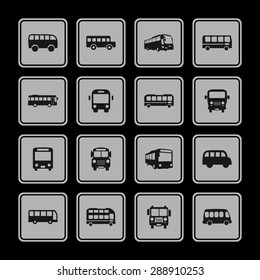 bus auto icon set