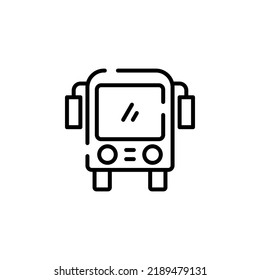 Bus, Autobus, Public, Transportation Dotted Line Icon Vector Illustration Logo Template. Suitable For Many Purposes.