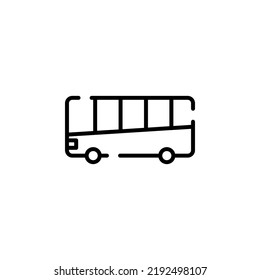 Bus, Autobus, Public, Transportation Dotted Line Icon Vector Illustration Logo Template. Suitable For Many Purposes.