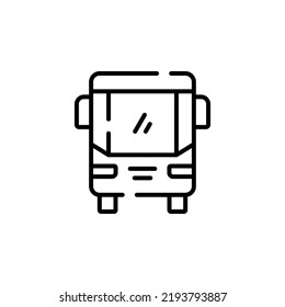 Bus, Autobus, Public, Transportation Dotted Line Icon Vector Illustration Logo Template. Suitable For Many Purposes.