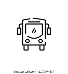 Bus, Autobus, Public, Transportation Dotted Line Icon Vector Illustration Logo Template. Suitable For Many Purposes.