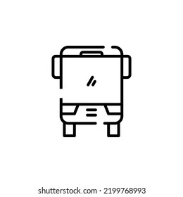 Bus, Autobus, Public, Transportation Dotted Line Icon Vector Illustration Logo Template. Suitable For Many Purposes