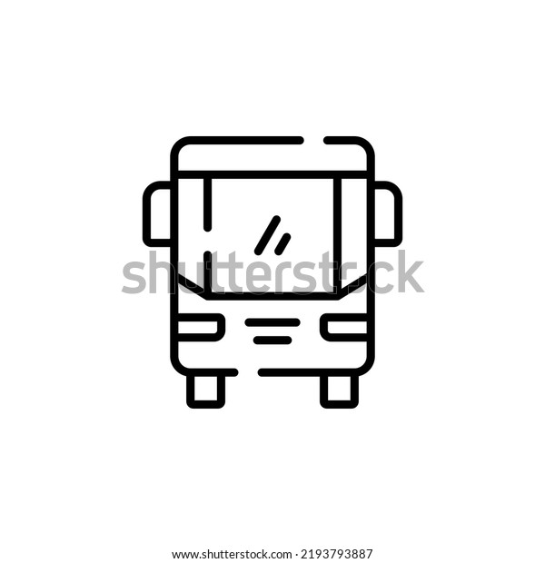 Bus, Autobus, Public, Transportation Dotted\
Line Icon Vector Illustration Logo Template. Suitable For Many\
Purposes.