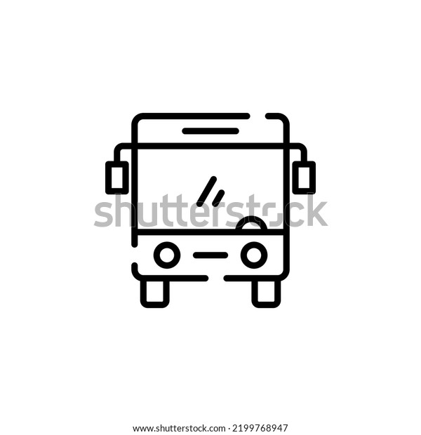Bus, Autobus, Public, Transportation Dotted Line\
Icon Vector Illustration Logo Template. Suitable For Many\
Purposes