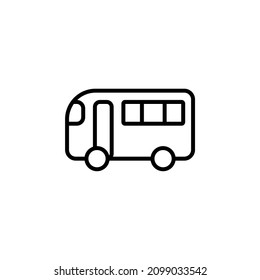 Bus, Autobus, Public, Transportation Line Icon Design Concept For Web And UI, Simple Icon For Your Project.