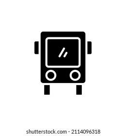 Bus, Autobus, Public Transportation Solid Icon Vector Illustration Logo Template. Suitable For Many Purposes.