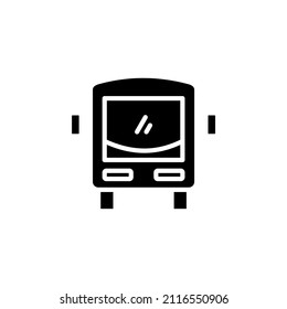 Bus, Autobus, Public, Transportation Solid Icon Design Concept. Suitable for Any Purposes