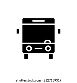 Bus, Autobus, Public, Transportation Solid Icon Vector Illustration Logo Template. Suitable For Many Purposes.