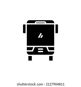 Bus, Autobus, Public, Transportation Solid Icon Design Concept For Web And UI, Simple Icon Suitable for Any Purposes.