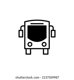 Bus, Autobus, Public, Transportation Solid Line Icon Vector Illustration Logo Template. Suitable For Many Purposes.