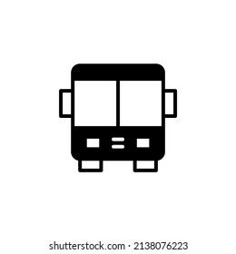 Bus, Autobus, Public, Transportation Solid Line Icon Vector Illustration Logo Template. Suitable For Many Purposes.