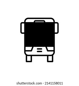 Bus, Autobus, Public, Transportation Solid Line Icon Vector Illustration Logo Template. Suitable For Many Purposes.