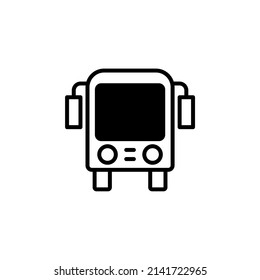 Bus, Autobus, Public, Transportation Solid Line Icon Vector Illustration Logo Template. Suitable For Many Purposes.