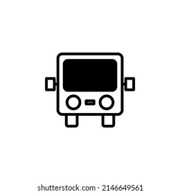 Bus, Autobus, Public, Transportation Solid Line Icon Vector Illustration Logo Template. Suitable For Many Purposes.