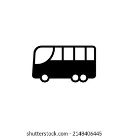 Bus, Autobus, Public, Transportation Solid Line Icon Vector Illustration Logo Template. Suitable For Many Purposes.