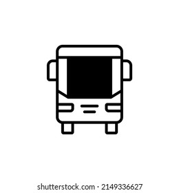 Bus, Autobus, Public, Transportation Solid Line Icon Vector Illustration Logo Template. Suitable For Many Purposes.