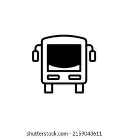 Bus, Autobus, Public, Transportation Solid Line Icon Vector Illustration Logo Template. Suitable For Many Purposes.