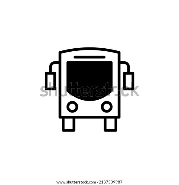 Bus, Autobus,\
Public, Transportation Solid Line Icon Vector Illustration Logo\
Template. Suitable For Many\
Purposes.