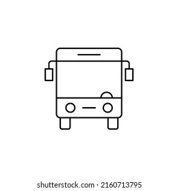 Bus, Autobus, Public, Transportation Thin Line Icon Vector Illustration Logo Template. Suitable For Many Purposes.