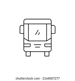 Bus, Autobus, Public, Transportation Thin Line Icon Vector Illustration Logo Template. Suitable For Many Purposes.