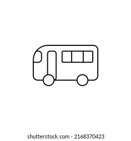 Bus, Autobus, Public, Transportation Thin Line Icon Vector Illustration Logo Template. Suitable For Many Purposes.