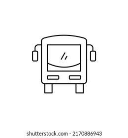 Bus, Autobus, Public, Transportation Thin Line Icon Vector Illustration Logo Template. Suitable For Many Purposes.