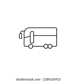 Bus, Autobus, Public, Transportation Thin Line Icon Vector Illustration Logo Template. Suitable For Many Purposes.