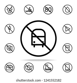 bus ban icon. Ban icons universal set for web and mobile