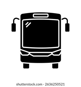 Bus black icon. for mobile concept and web design. vector illustration