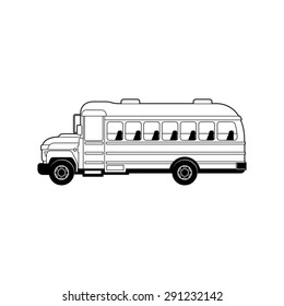  bus in black outline