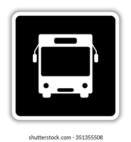 Bus - black vector icon