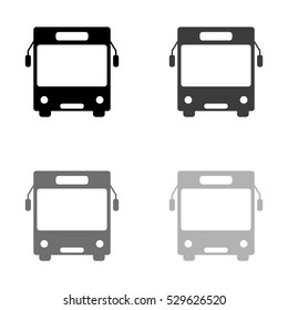 Bus  - black vector icon