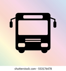 Bus  - black vector icon