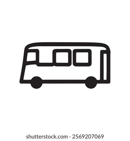 A bus black and white drawing