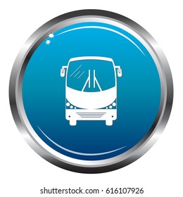 Bus blue icon