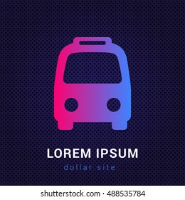 Bus Blue & Red colorful gradient attractive bright material Icon / Logo Design