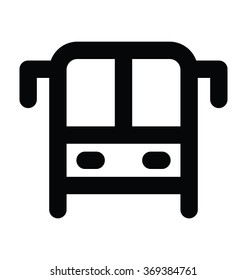 Bus Bold Line Vector Icon